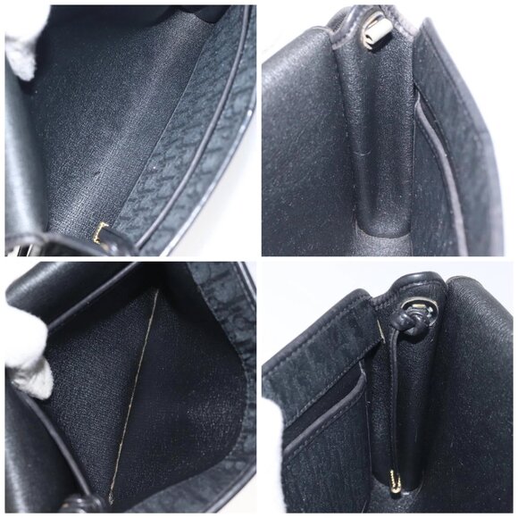Christian Dior Trotter Canvas Shoulder Bag Black Auth BA3304 - Picture 15 of 16